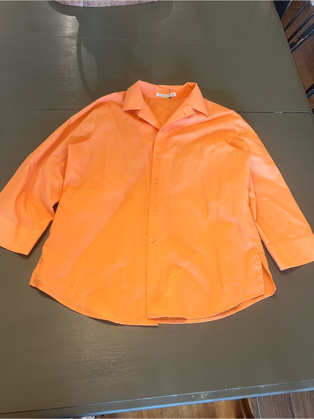 Women’s Casual Button-Up Shirt in Bright Orange